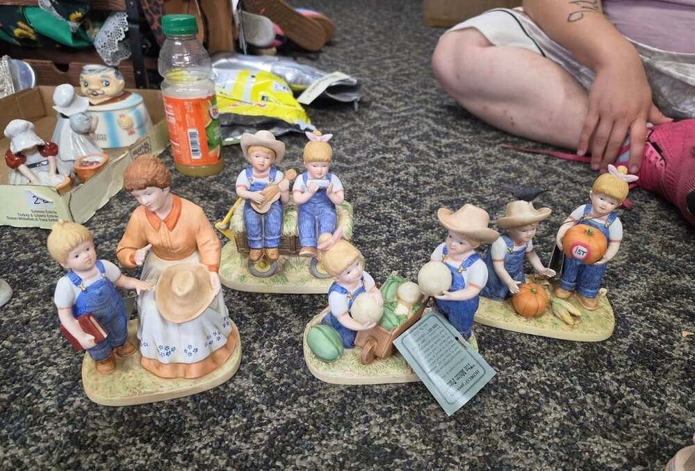 Homco Denim Days Figurine Collection Lot Of 4